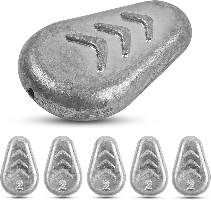5/10 Pack No Roll Sinker Lead Fishing Weights Catfish Sinkers Coin Disc Weight Snagless Flat Inline Sinker for Catfishing Rig Bank River Surf Fishing Saltwater
