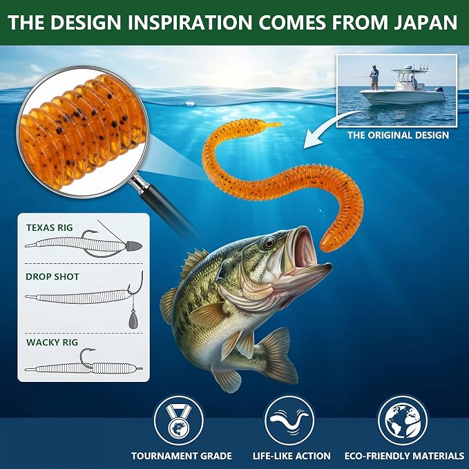 Soft Fishing Lures for Bass Fishing:Pre-Gigged Swim Baits for Saltwater or Freshwater.Soft Plastic Fishing Accessories.