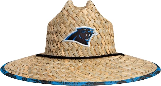 FOCO Men's NCAA College Team Logo Floral Straw Sun Hat