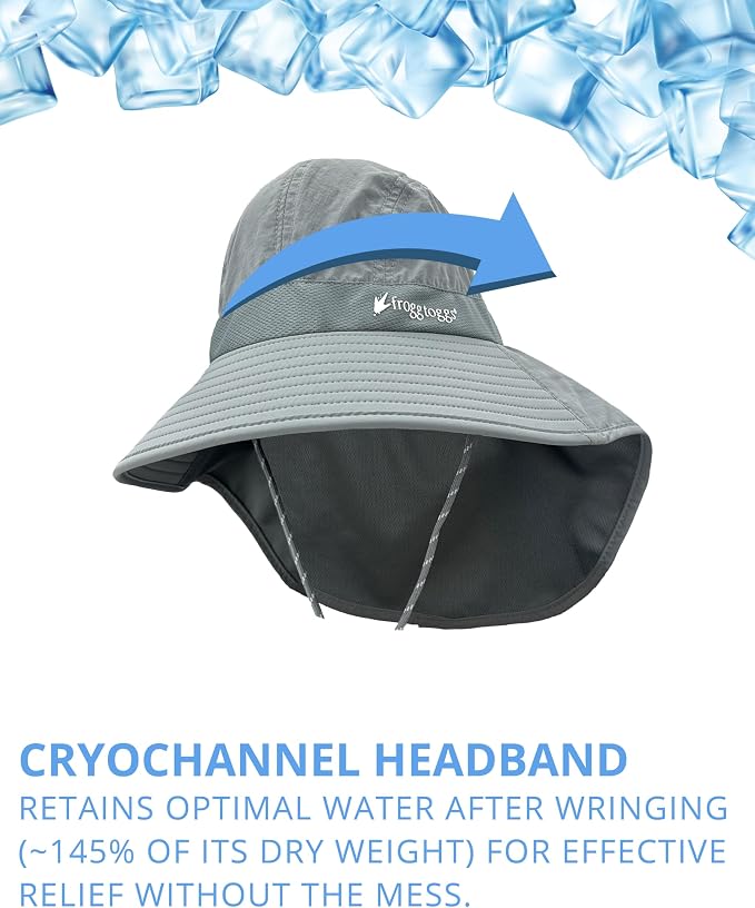 FROGG TOGGS Unisex Adult Chilly Pro Cooling Sun Shade Hat