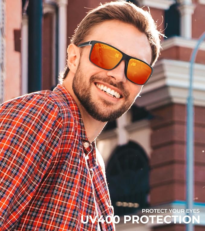 KALIYADI Polarized Mens Sun-Glasses Sunglasses-Men : Classic Sunglasses with UV Protection for Fishing Driving Golf