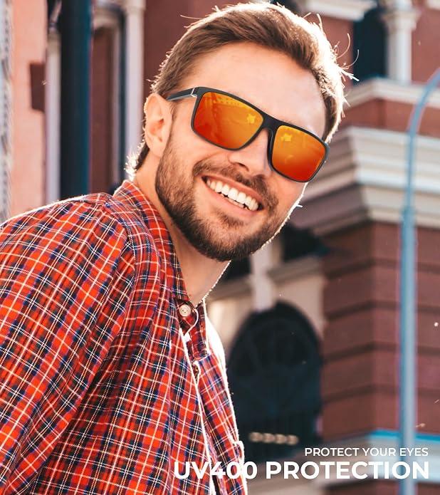 KALIYADI Polarized Sunglasses for Men and Women, Mens Sun Glasses with UV Protection for Driving Fishing Golf (3 Packs)