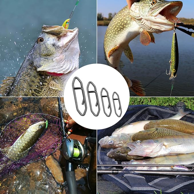 100PCS Fishing Speed Clips, Fishing Swivels & Snaps, High Strength Speed Clips for Fishing Lures, Quick Change Snap Set, Freshwater Saltwater Lure Connector Tackle