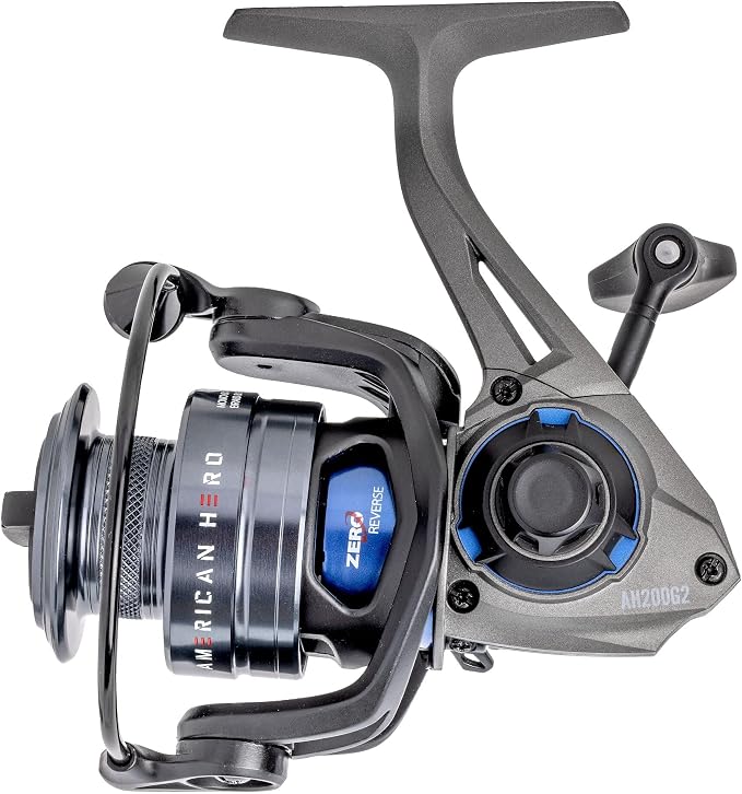 Lew's American Hero Spinning Fishing Reel, 4+1 Bearings, Graphite Frame, Speed Gears, Speed Lube, Multi-Disc Drag