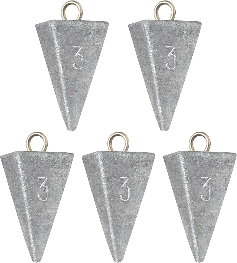 BLUEWING Pyramid Sinkers Lead Fishing Weights 1oz,2oz,3oz,5oz,8oz,10oz,12oz,16oz,32oz for Saltwater