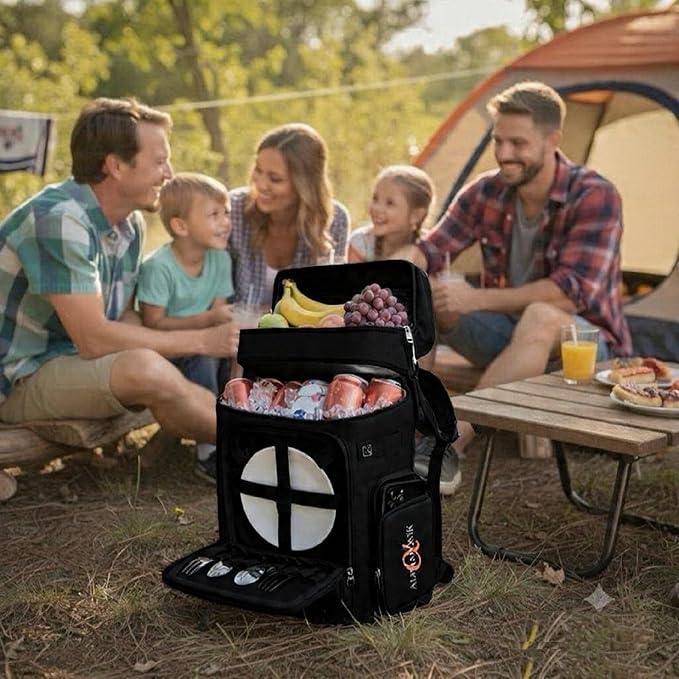 Alphasonik Cooler Backpack 40 Cans Insulated Backpack Cooler for Men & Women, 2 Leak Proof Compartments Coolers Bag for Beach Travel Picnic Hiking BBQ Fishing Outdoor Camping
