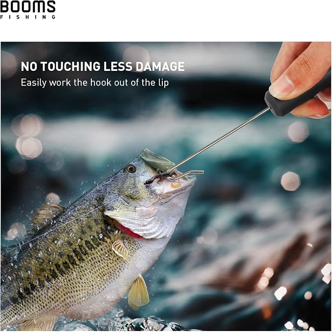 Booms Fishing R05 Fish Hook Remover, Dehooker for Saltwater and Freshwater, 7 inch Fish Hook Quick Removal Device, Portable Fish Accessories and Tools, 2pcs