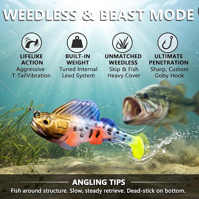 Soft Fishing Lures for Bass Fishing:Pre-Gigged Swim Baits for Saltwater or Freshwater.Soft Plastic Fishing Accessories.