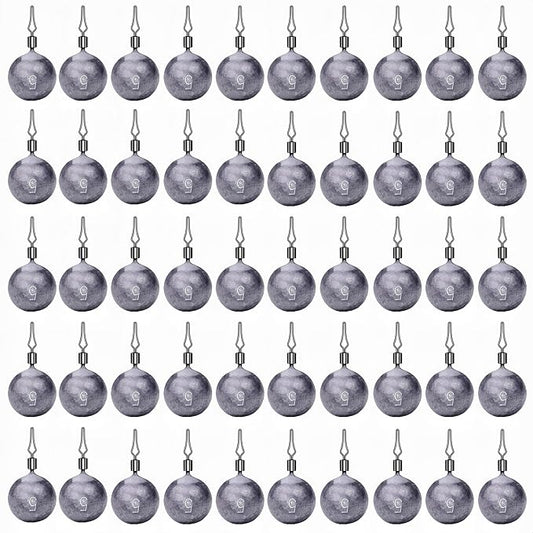 50Pcs Round Fishing Weights Sinkers Ball Fishing Weights Casting Drop Shot Sinkers Catfishing Sinkers Lead Weights Sinkers with Barrel Swivels for Saltwater Freshwater Fishing-(3.5-10g)