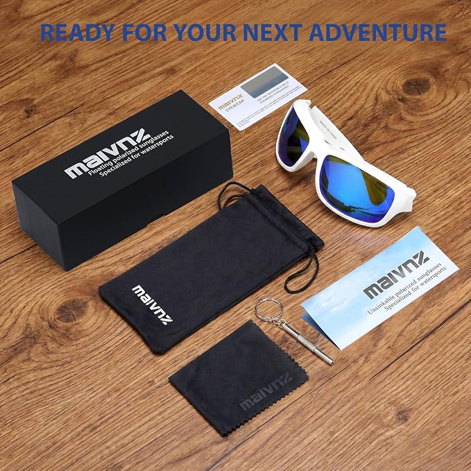 maivnz Floating Polarized Fishing Sunglasses for Men Women, Unsinkable UV400 Sports Glasses for Kayaking, Boating & Surfing