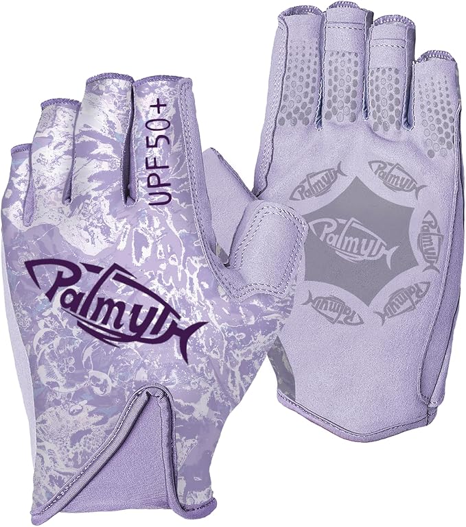 Palmyth UPF 50+ Fingerless Sun Fishing Gloves –UV Protection Lightweight Water Sports Gloves for Kayaking, Paddling & Canoeing