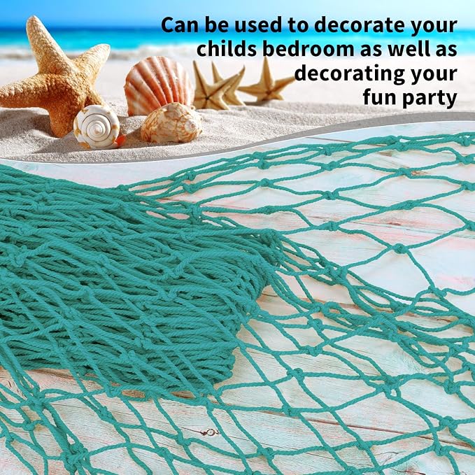 2 Pack Fish Net Decorations for Party