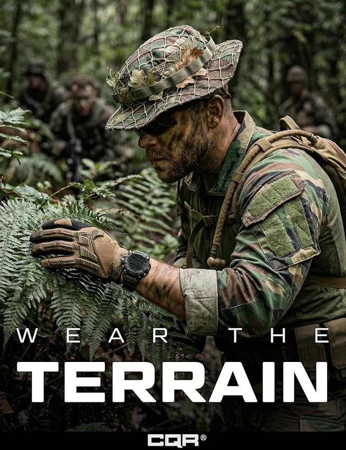 CQR Men's Tactical Boonie Hat, Breathable Packable Sun Hat for Hunting, Hiking, Fishing, Shooting, and Outdoor Activities