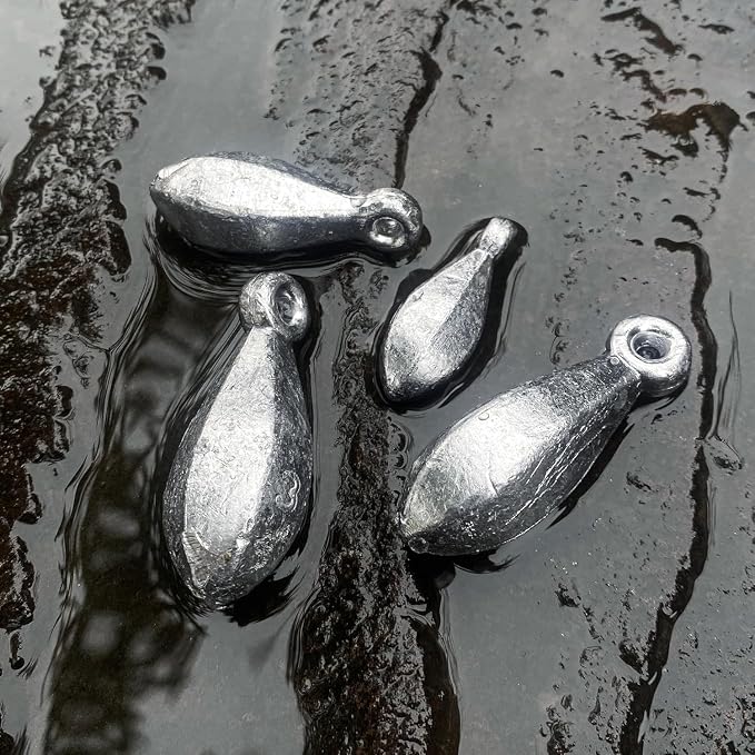 Fishing Weights Sinkers Bank Sinkers Bullet Weights for Surf Fishing Pier Bank Fishing Saltwater Fishing Gear 1oz to 8oz