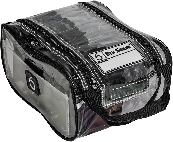 6th Sense Fishing Large Bait Bag – Durable Soft-Sided Storage for Soft Plastics - Perfect for Bass and Crappie Fishing (Clear)