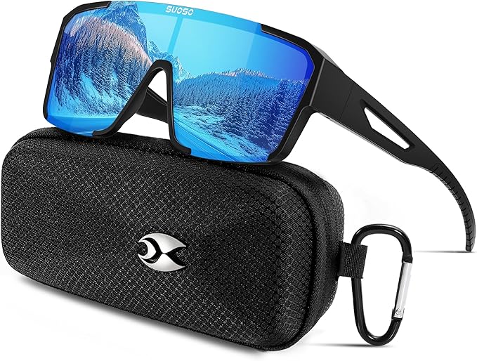 suoso Sports Polarized Fit Over Glasses: Men and Women UV400 Protection SunGlasses for Driving Fishing
