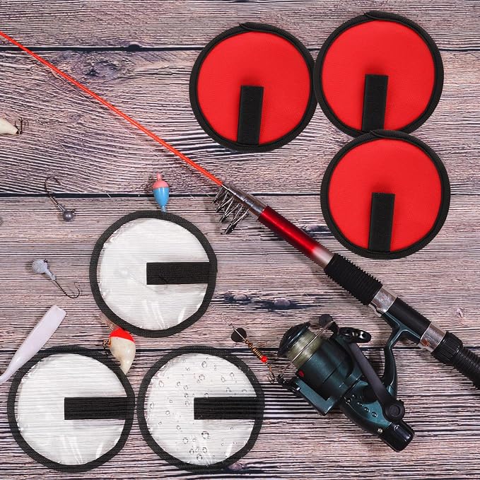 6pcs Fishing Lure Protective Covers, 3 Transparent PVC Fish Hook Covers & 3 Oxford Cloth Hook Protectors Lure Guard Protector for Fishing Rod Safety & Tackle Storage