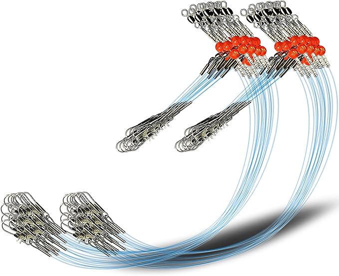 YOTO Fishing Leaders,Saltwater Tackle Rig with Swivels Snap, High-Strength Fishing Wire Gear Equipment for Lures Bait Or Hooks,1Arm and 2Arm