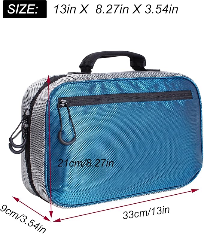 Fishing Tackle Binder Bag Lure Bait Organized Storage Binder Case(Blue)
