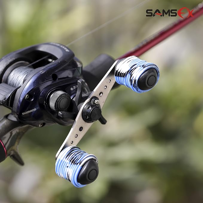 SAMSFX Rubber Fishing Reel Handle Grip Sleeve Non-Slip Baitcaster Knob Covers for Casting or Spinning Reel