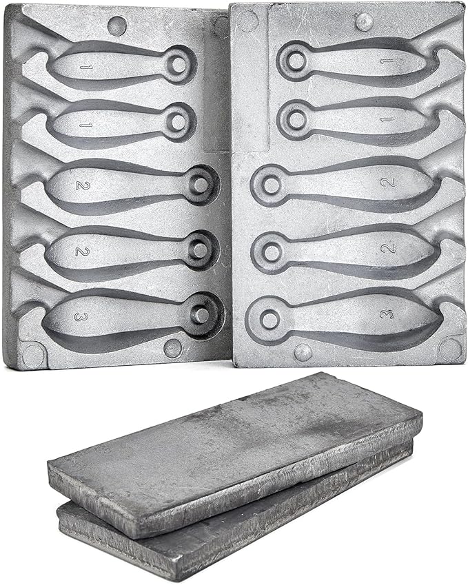 Bank Sinker Mold and Pure Lead Ingots,DIY Bullet Casting,Fishing Sinkers and Fishing Weights