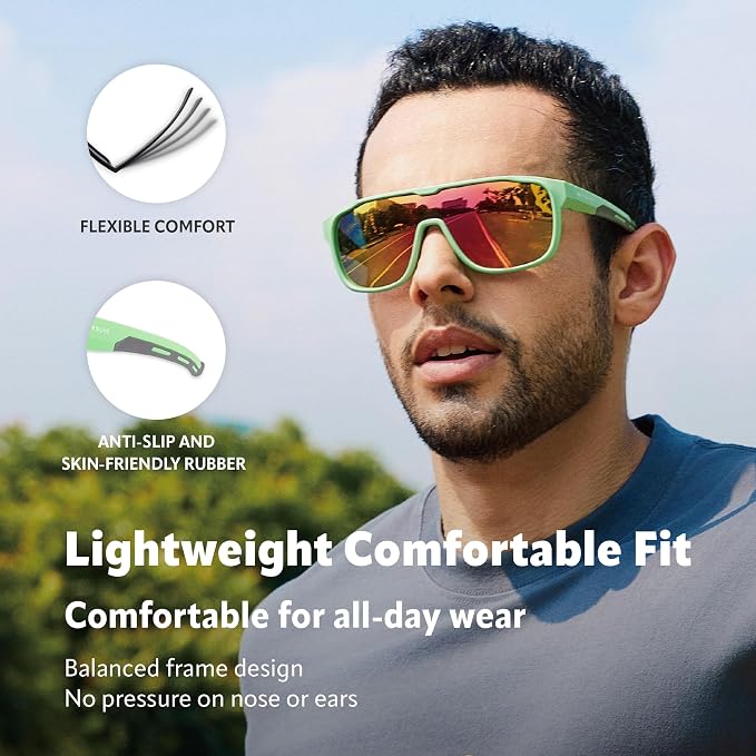 MARS Lifestyle Outdoor Polarized sunglasses UV400 Anti-Seawater Women Men Adult Teenager Running Fishing Sports