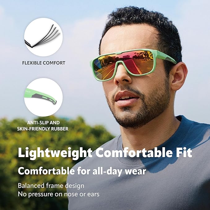 MARS Lifestyle Outdoor Polarized sunglasses UV400 Anti-Seawater Women Men Adult Teenager Running Fishing Sports