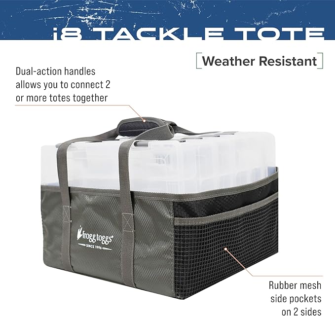 FROGG TOGGS Fishing Tray Tote, Secures Organizes and Protects Tackle Trays