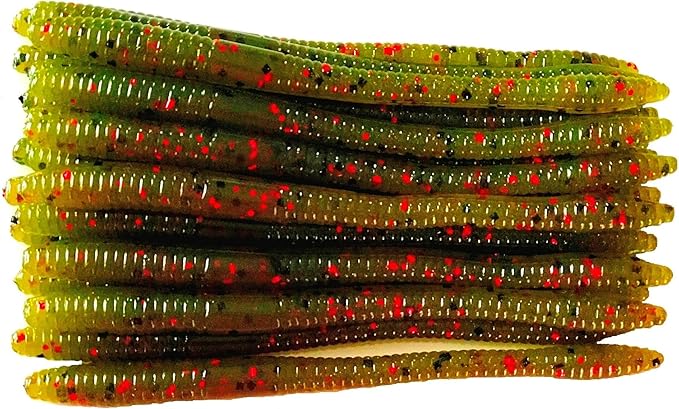 20 Pcs 5" Finesse Trick Worm (Scent, Float) Soft Plastic Bait for Bass Fishing