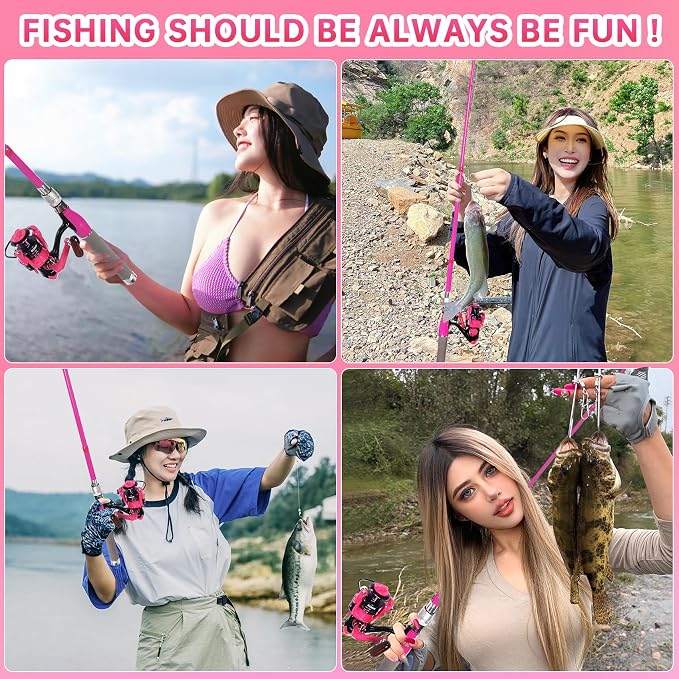 Carbon Fiber Fishing Rod and Reel Combos, Portable Telescopic Fishing Pole with Spinning Reel, Travel Bag for Saltwater Freshwater
