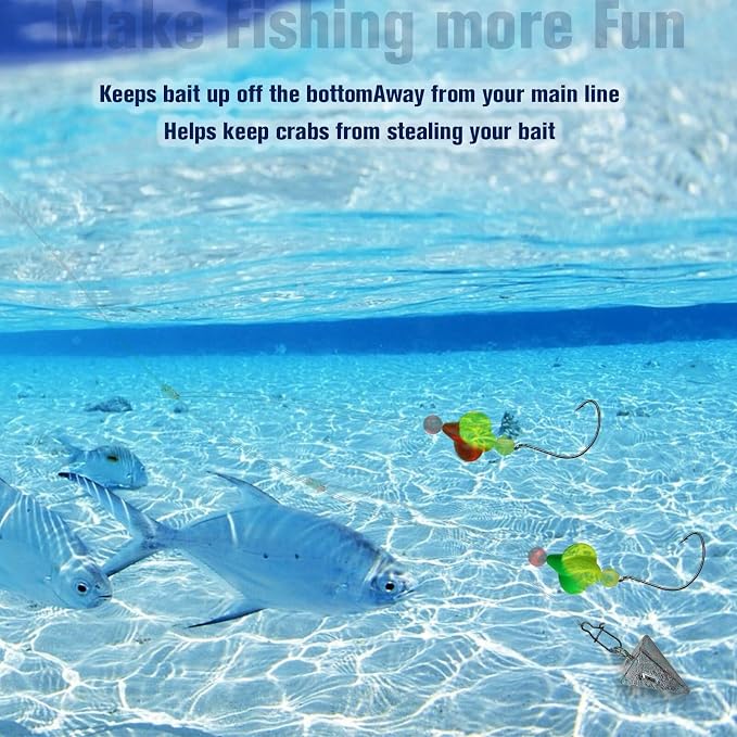 Dovesun 220/104/80/60/54/52/42pcs Pompano Rig Floats for Surf Fishing Foam Bobbers for Fishing Fly Fishing Bobbers Floats Bright Color Kit/Round/Cylindrical/Heart/Bullet/Pill/Spin Shape
