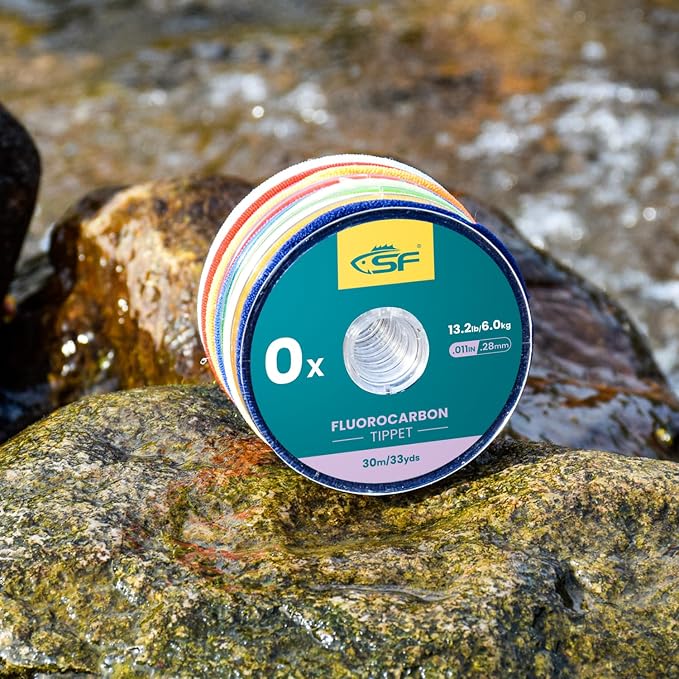 SF Clear Fluorocarbon Tippet Line Fly Fishing Tippets Leaders Trout 75M 100M 0X 1X 2X 3X 4X 5X 6X 7X