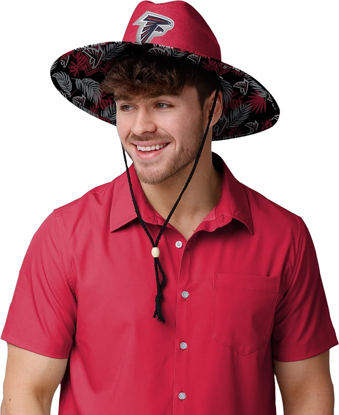 FOCO Men's NCAA College Team Logo Floral Straw Sun Hat