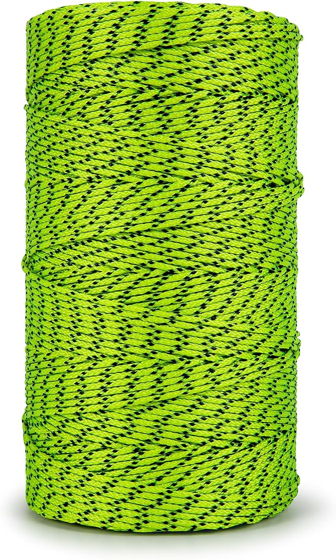 HONGDA Professional Masonry String Lines, 1000 Feet #18 Bonded Braided Nylon Mason Line, Durable and Versatile String for Masonry, Construction, Gardening, and DIY Projects