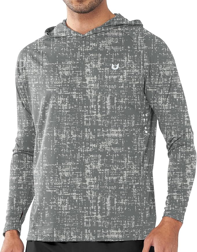 NORTHYARD Men's UPF 50+ Rash Guard Hoodie Long Sleeve Sun Protection Shirt Fishing Swim Beach Hiking Quick Dry Lightweight