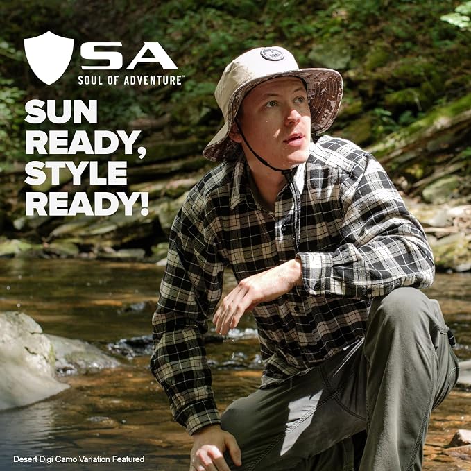 Soul of Adventure Bucket Hat | UV 50+ for Adults | Sun Protection with Adjustable Fit, Moisture-Wicking Fabric