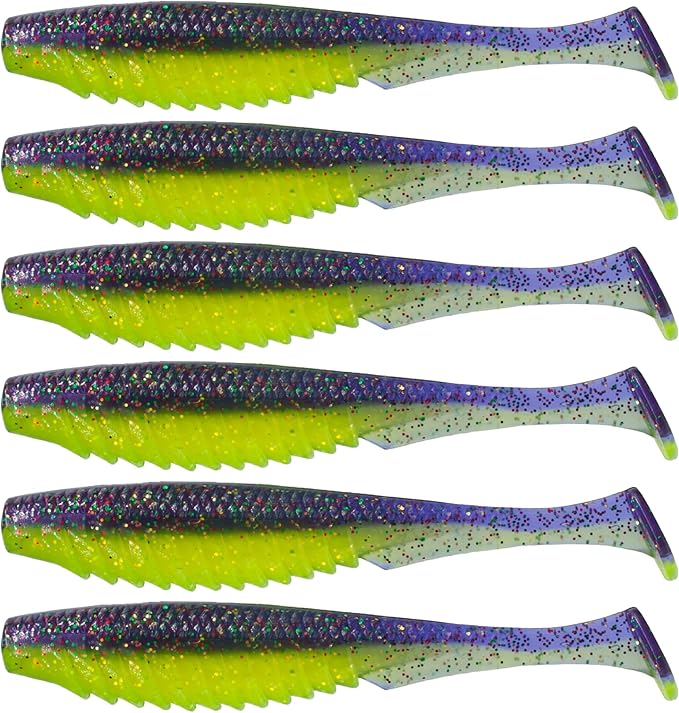 6th Sense – Party Paddle 4.3" – Saltwater Swimbait – Inshore Fishing – Redfish/Trout/Snook – Paddle Tail Soft Plastic