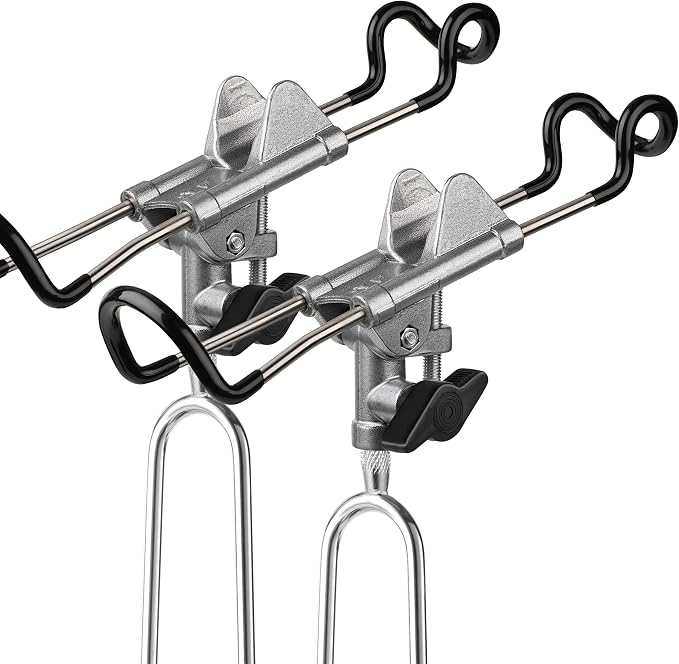 PLUSINNO Fishing Rod Holders - Upgraded 360 Degree Adjustable Fishing Pole Stand Equipment for Bank, Beach, Gift for Men