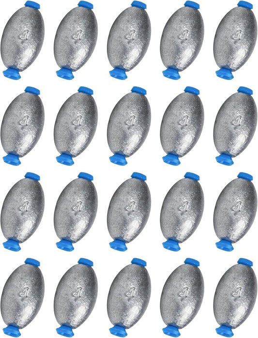 BLUEWING Egg Sinkers Fishing Weights Oval Shaped Fishing Sinkers Lead Fishing Sinker for Saltwater Fishing，1/8 oz to 7 oz