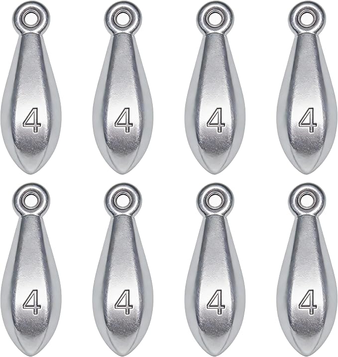 Fishing Weights Sinkers Bank Sinkers Bullet Weights for Surf Fishing Pier Bank Fishing Saltwater Fishing Gear 1oz to 8oz