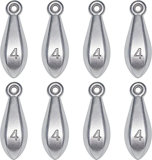 Fishing Weights Sinkers Bank Sinkers Bullet Weights for Surf Fishing Pier Bank Fishing Saltwater Fishing Gear 1oz to 8oz