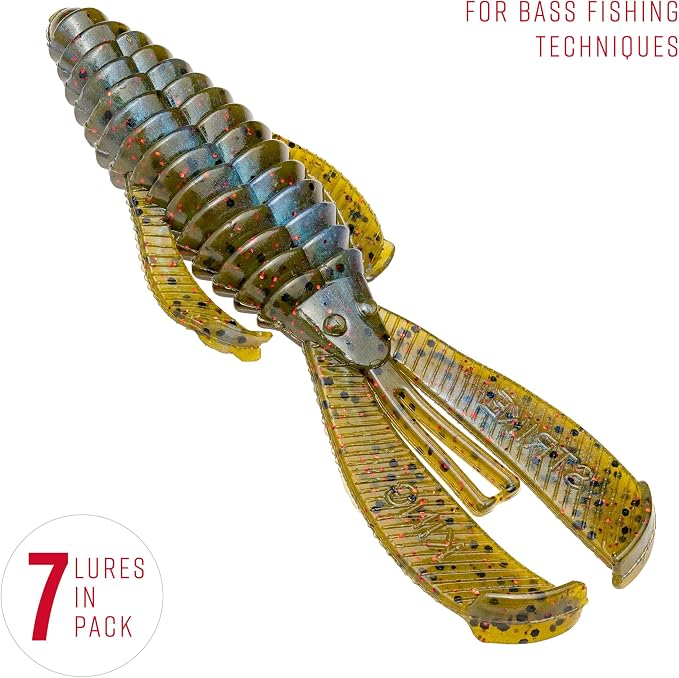 Strike King Rage Bug Fishing Lure, Soft Plastic Grub, Unique Design, Subtle Action