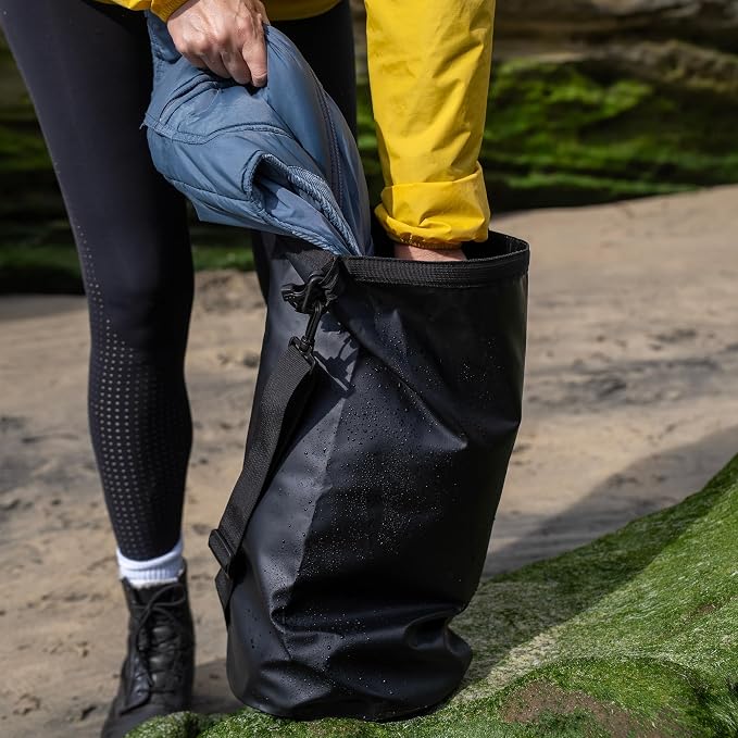 Ho Stevie! Heavy Duty Waterproof Dry Bag - Keeps Your Stuff Dry, on Surf Trips, Camping, or Any Adventure (Black, 5L)