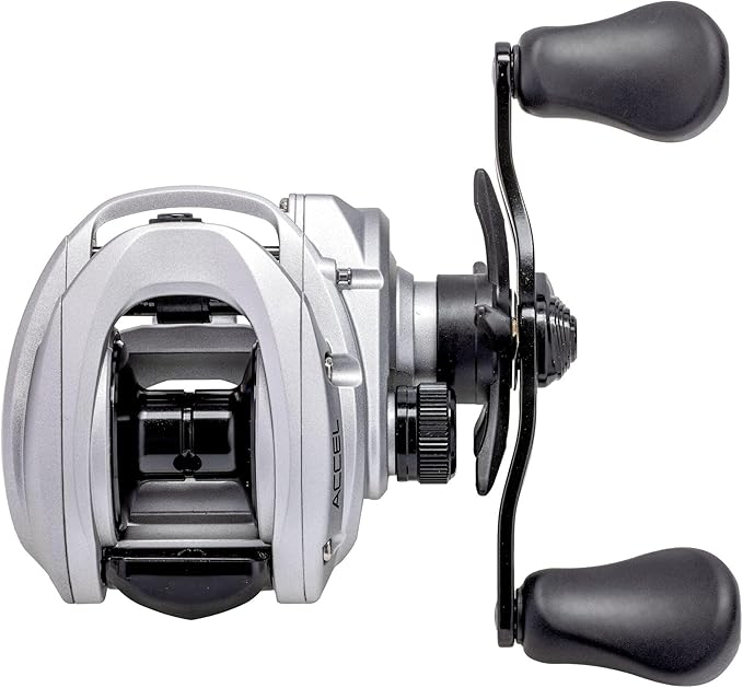Lew’s Accel Baitcast Fishing Reel, RH Retrieve, 7.5:1 Gear Ratio, 4+1 Bearings