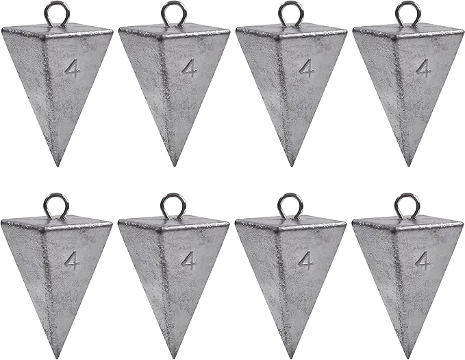 Pyramid Sinkers Fishing Weights Saltwater Pyramid Weights for Surf Fishing Gear Tackle 1oz 2oz 3oz 4oz 5oz 6oz 8oz