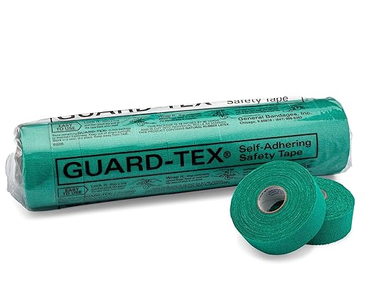 Guard-Tex® Green Finger Tape 1 in Self-Adhering Cotton Gauze for Trades — No Adhesive No Residue Skin Protection and Tool Grip — 12 Rolls x 90 ft — Made in USA Since 1935