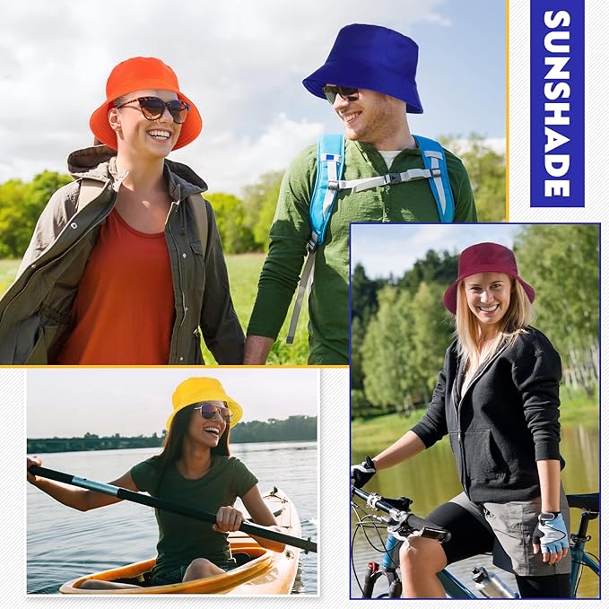 Haysandy Bulk Bucket Hats for Summer Camps Sun Protection Quick Dry Fishing Hats for Teams and Group Events