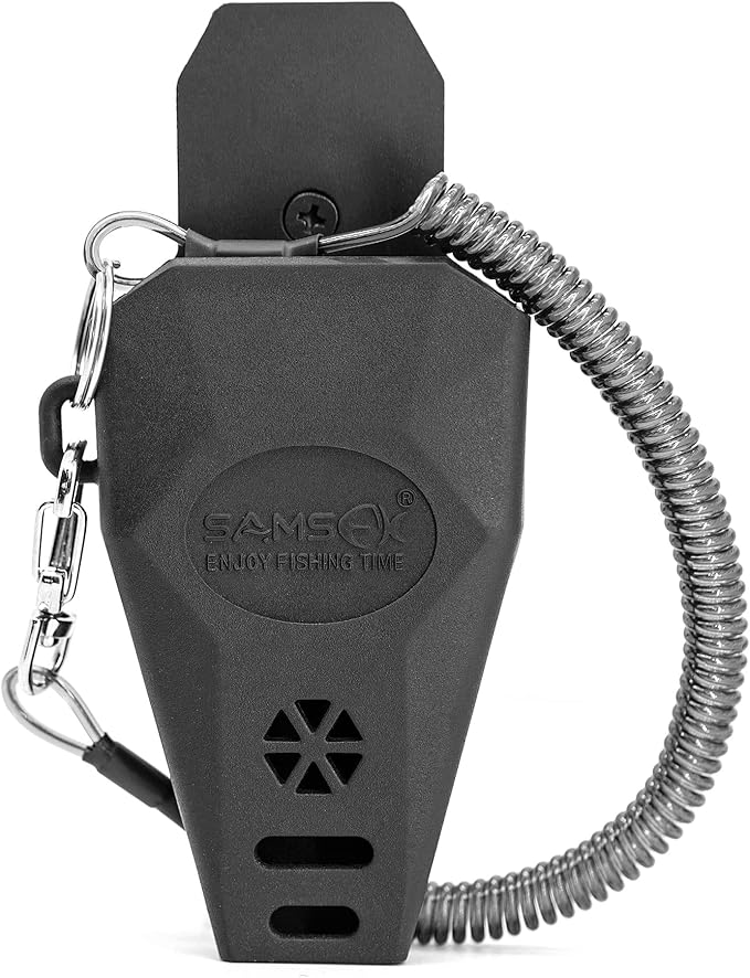 SAMSFX Fishing Pliers Sheath, 360-Degree Rotatable Belt Clip, Comes with Coiled Lanyard, Fishing Accessiores for Men