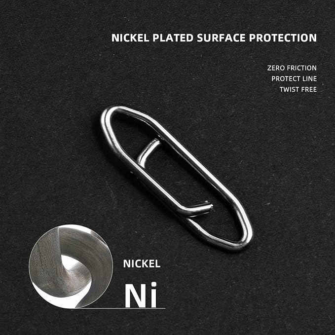 SF Stainless Steel Power Clips Easy Quick Change Lure Snaps Fishing Speed Clips 50LB 75LB 125LB 25pcs/Pack