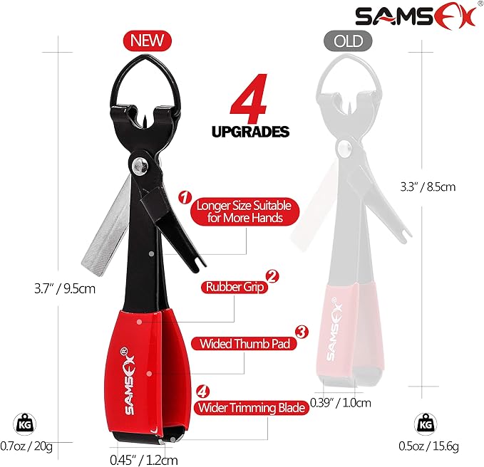 SAMSFX Aluminum Fishing Pliers Hook Remover Braid Line Cutter with Coiled Lanyard, Fly Fishing Knot Tying Tool & Retractors